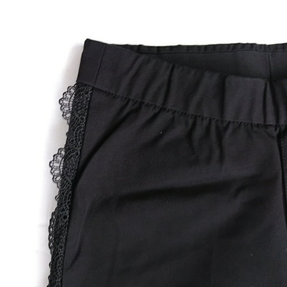 Isaac Mizrahi Live! Scalloped Lace Trim Pants 2P Black - Picture 7 of 16